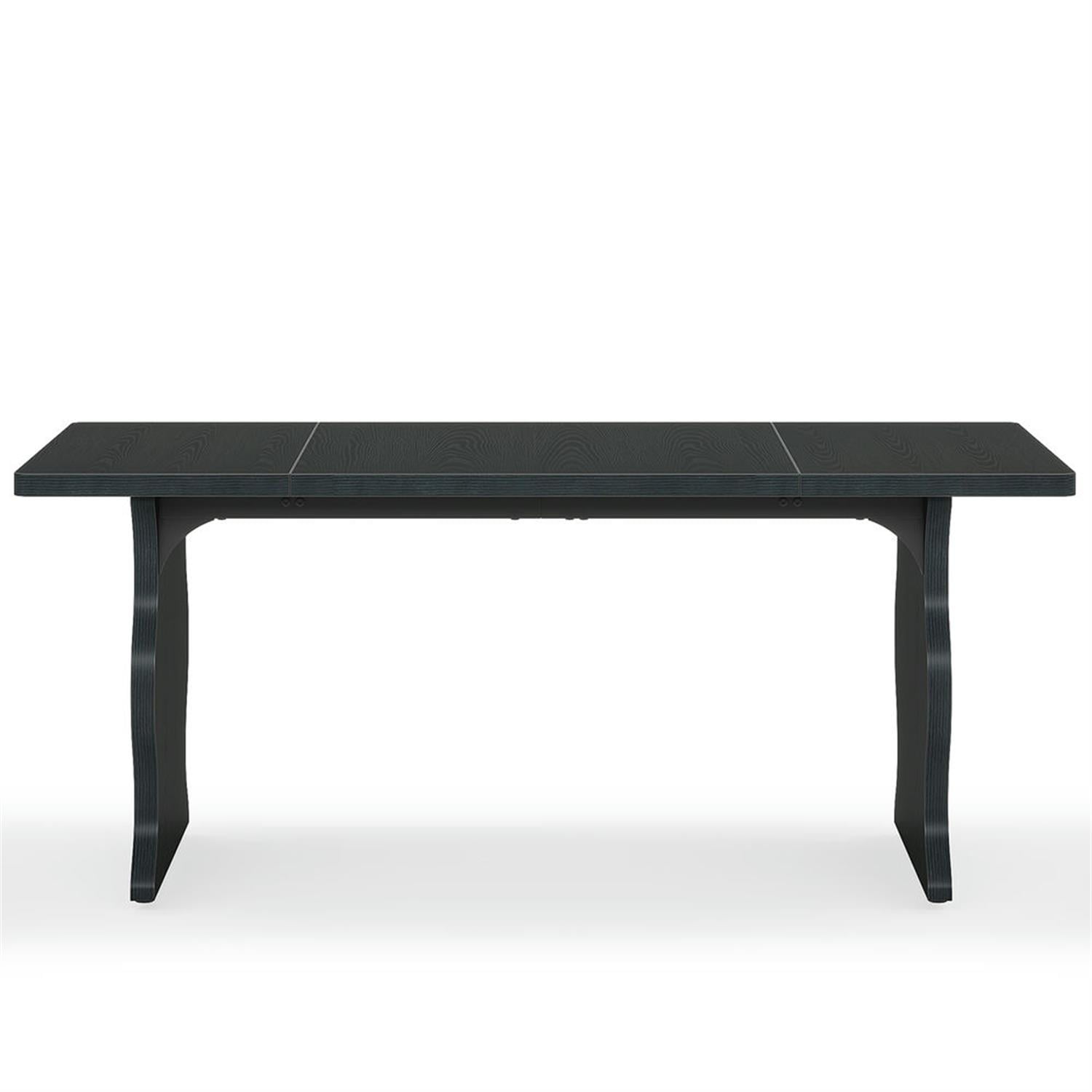 Demi Bonn 63" Wood Executive Computer Desk, Modern Sturdy Rectangular Duty Study Writing Gaming Table for Home Office, Black