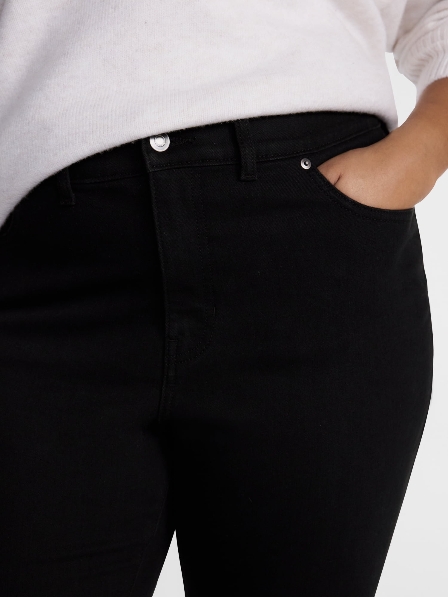 Terra & Sky Women's Plus Signature High Rise Skinny Jeans, 30" Inseam, Sizes 16W-26W
