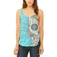 thumbnail image 1 of Sugar Skull Juniors Flowy Side Slit Tank Top Multi LG, 1 of 2