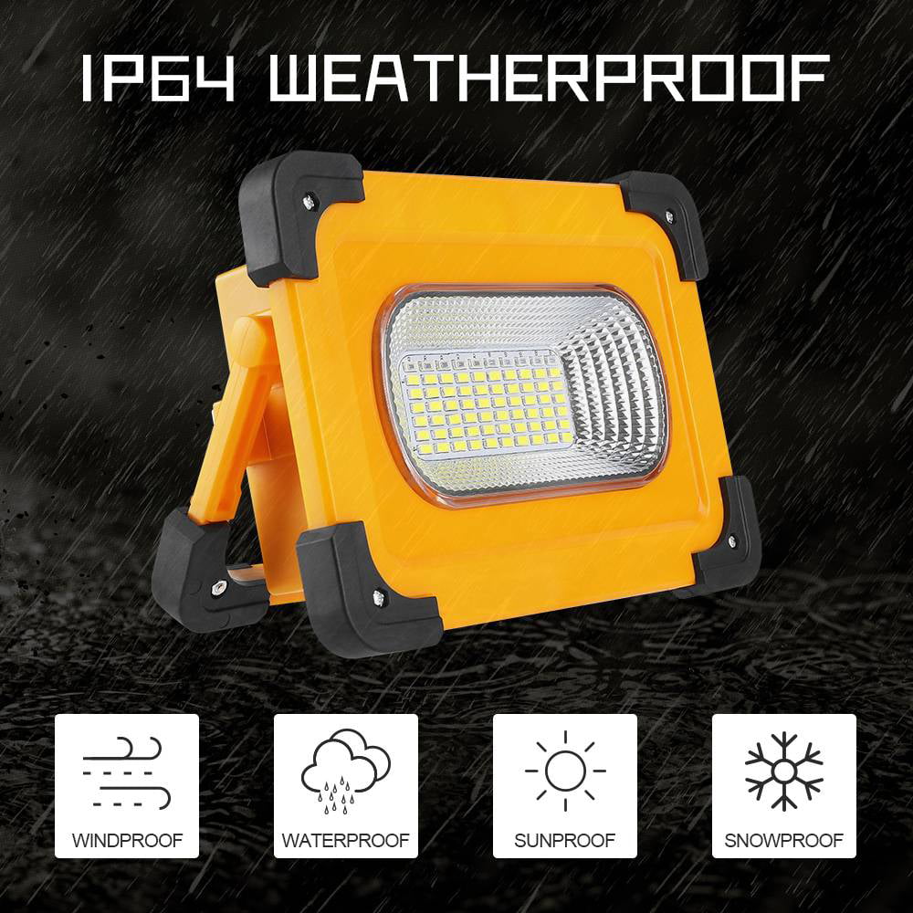 100W Solar LED Light Rechargeable Car Outdoor Camping Work Torch USB Flood Lamp 