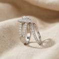 thumbnail image 3 of Pompeii 2 Ct TW Diamond Engagement Cushion Halo Engagement Ring Set White Gold Lab Grown, 3 of 5