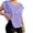 A1-Purple1633, variant on XIAONU Women Geometric Print T Shirt Loose Cap Sleeve Athletic Workout Top