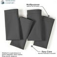 thumbnail image 5 of HEIRLOOM COMFORT Grey Cloth Napkins Set of 6, 18"x18" - Durable, Absorbent, Soft, Reusable, Washable - Hemstitch Mitered Edges - 100% Cotton Table Napkin for Weddings, Formal Events, Everyday Dining, 5 of 7