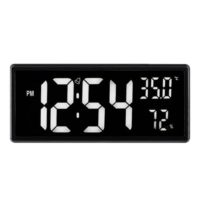GROWTH TANK Horloges de Bureau Horloge Murale Numérique Simple Grand Réveil avec Blanc