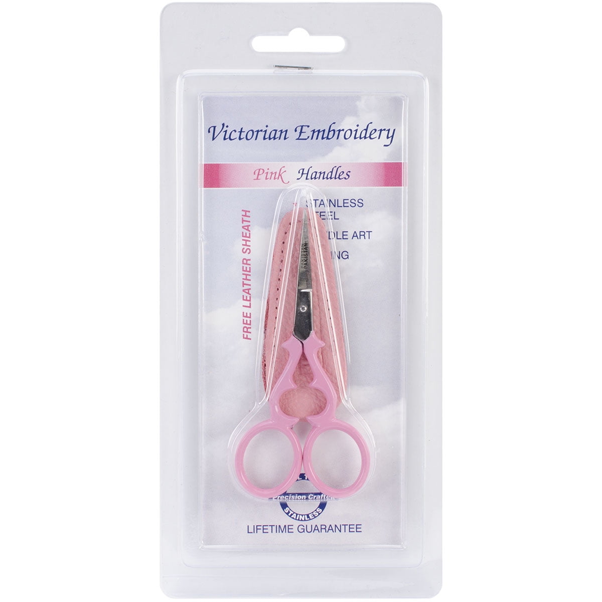 Tool Tron Victorian Scissors 3.5'-Pink W/Leather Sheath
