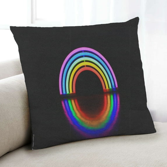 Ahgly Company Neon Neon Indoor Throw Pillow, 18 inch by 18 inch