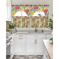 thumbnail image 4 of Red Watermelon Swag Curtains for Living Room/Bedroom Windows, Lemon Summer Fruit Country Pastoral Kitchen Curtains and Valances Set 36 Inch Length, Light Filtering Swags Valance Curtain Panels, 4 of 5