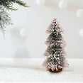 thumbnail image 4 of YOHAVEN Mini Desktop Cedar Needle Christmas Tree with White Flocked Branches Holiday Indoor Tabletop Office Shelf Living Room Xmas Decor, 4 of 6