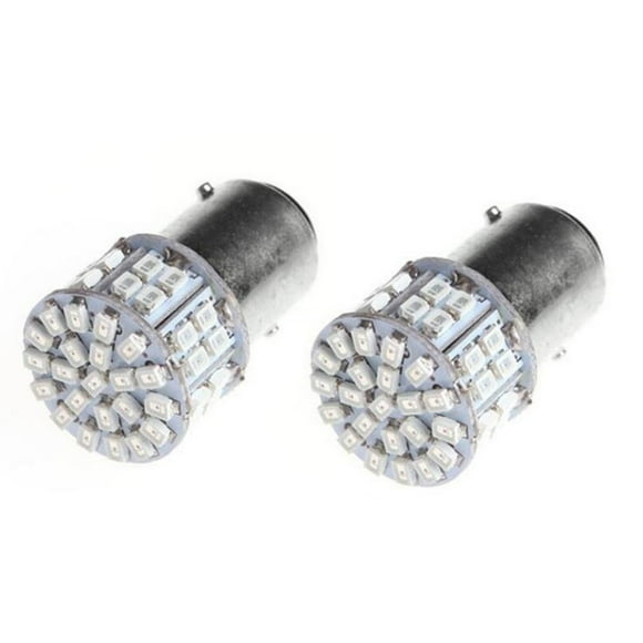 EeaseMX 2 bombillas LED de repuesto superbrillantes para luces de giro, marcha atrás y freno, rojas (1157, doble BAY15D)