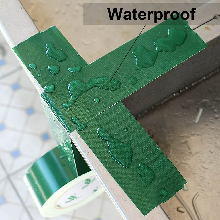 2 Pack Heavy Duty Duct Tape - 9 Mil Thick, 2" X 30 Yards, Green, Waterproof, No Residue, Industrial Strength