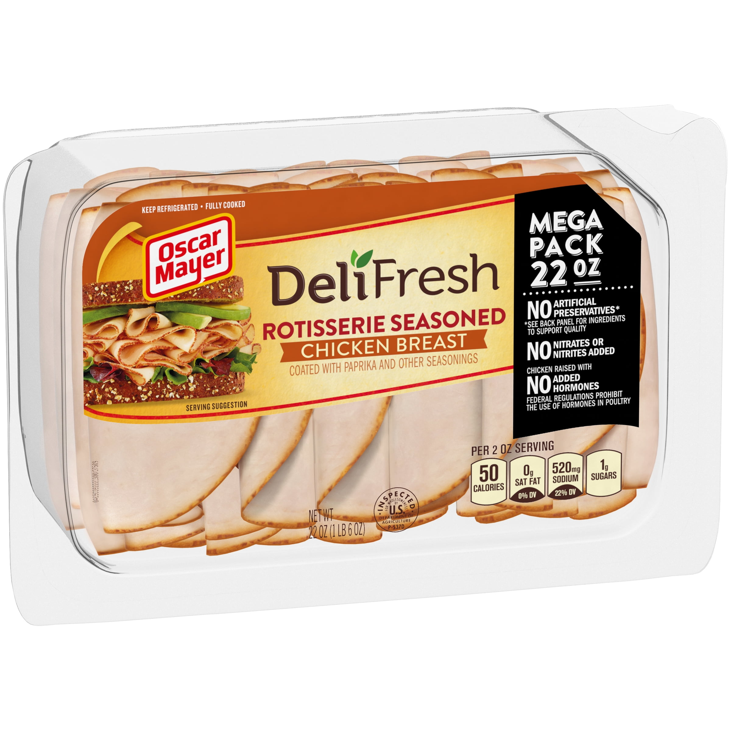 Oscar Mayer Deli Fresh Rotisserie Seasoned Chicken Breast Lunch Meat