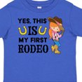 thumbnail image 4 of Inktastic Yes, This is My First Rodeo- Cowgirl in Hat and Boots Girls Toddler T-Shirt, 4 of 5