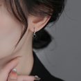 thumbnail image 2 of Sterling Silver CZ Black Heart Hoop Earrings for Women Teens Small Love Huggie Hoop Earrings Drop Valentines Day Earrings, 2 of 6