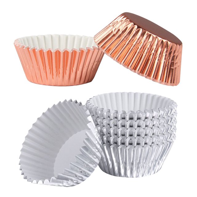 IFANLANDOR 200 Pcs Caissettes à Cupcakes en Papier Noires Résistantes aux Fuites Décoratives pour Mariages