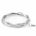 thumbnail image 2 of Luxe Jewelry Designs Women's Stainless Steel Twisted Ring with Cubic Zirconia - Size 8 (Pack of 2), 2 of 4