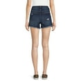 thumbnail image 4 of Time and Tru Women's High Rise Frayed Hem Vintage Denim Short, 4 of 5