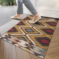thumbnail image 4 of Brown Geometric Triangle Diamond Pattern Door Rugs,Washable Non Slip Door Mats Indoor,Decorative Door Mats,Entry Mat Indoor for Entrance,Bedroom,Kitchen,Bathroom,17"x30", 4 of 6