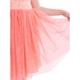 thumbnail image 5 of Moana Girls All Over Print Tulle Dress with Short-Sleeves, Sizes 4-12, 5 of 10