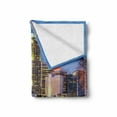 thumbnail image 2 of United States Soft Flannel Fleece Blanket, Raleigh North Carolina USA Express Way Business District Building Skyscrapers, Cozy Plush for Indoor and Outdoor Use, 70" x 90", Multicolor, by Ambesonne, 2 of 6