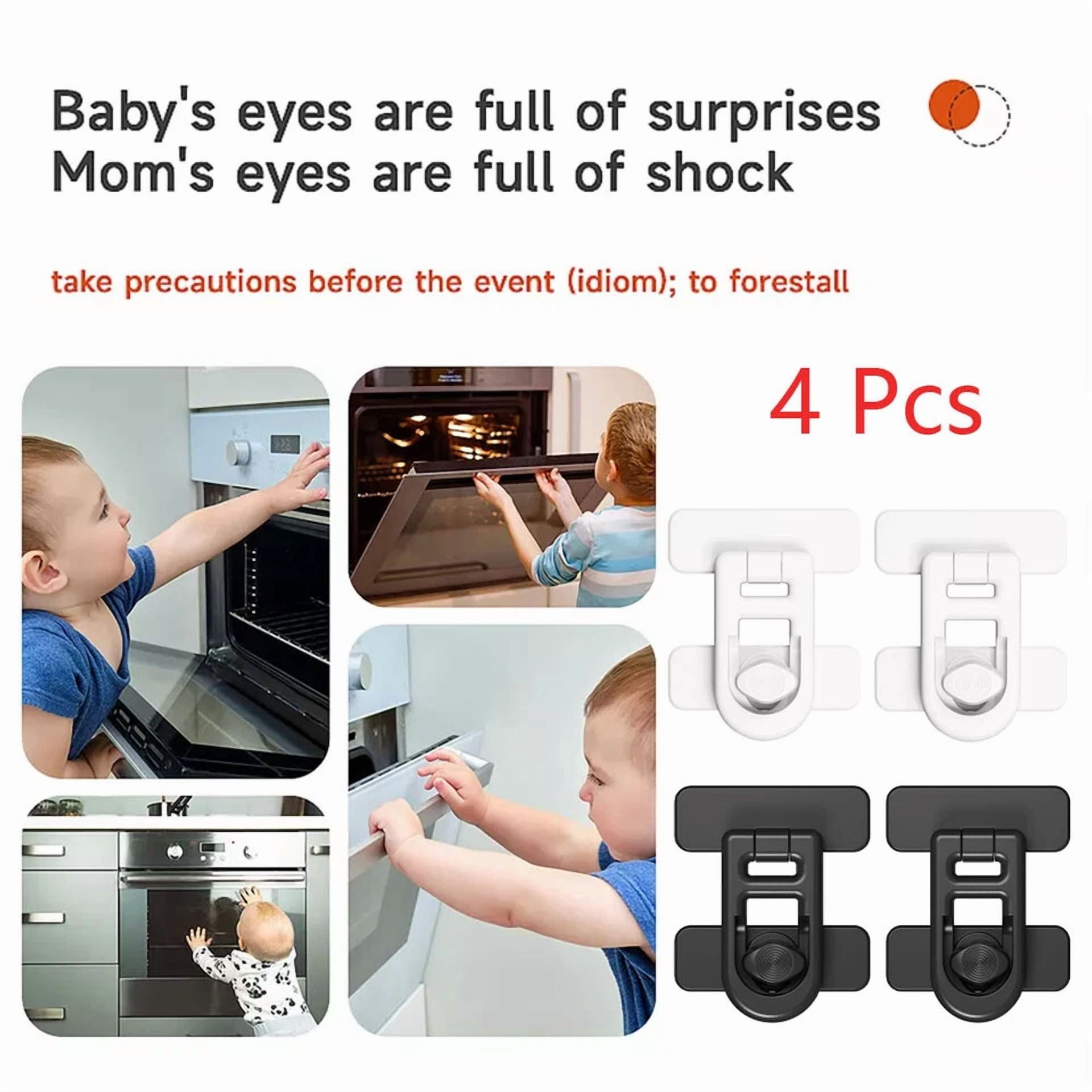 4Pcs Baby Kids Safety Lock Drawer Cupboard Cabinet Fridge Door Child Proof