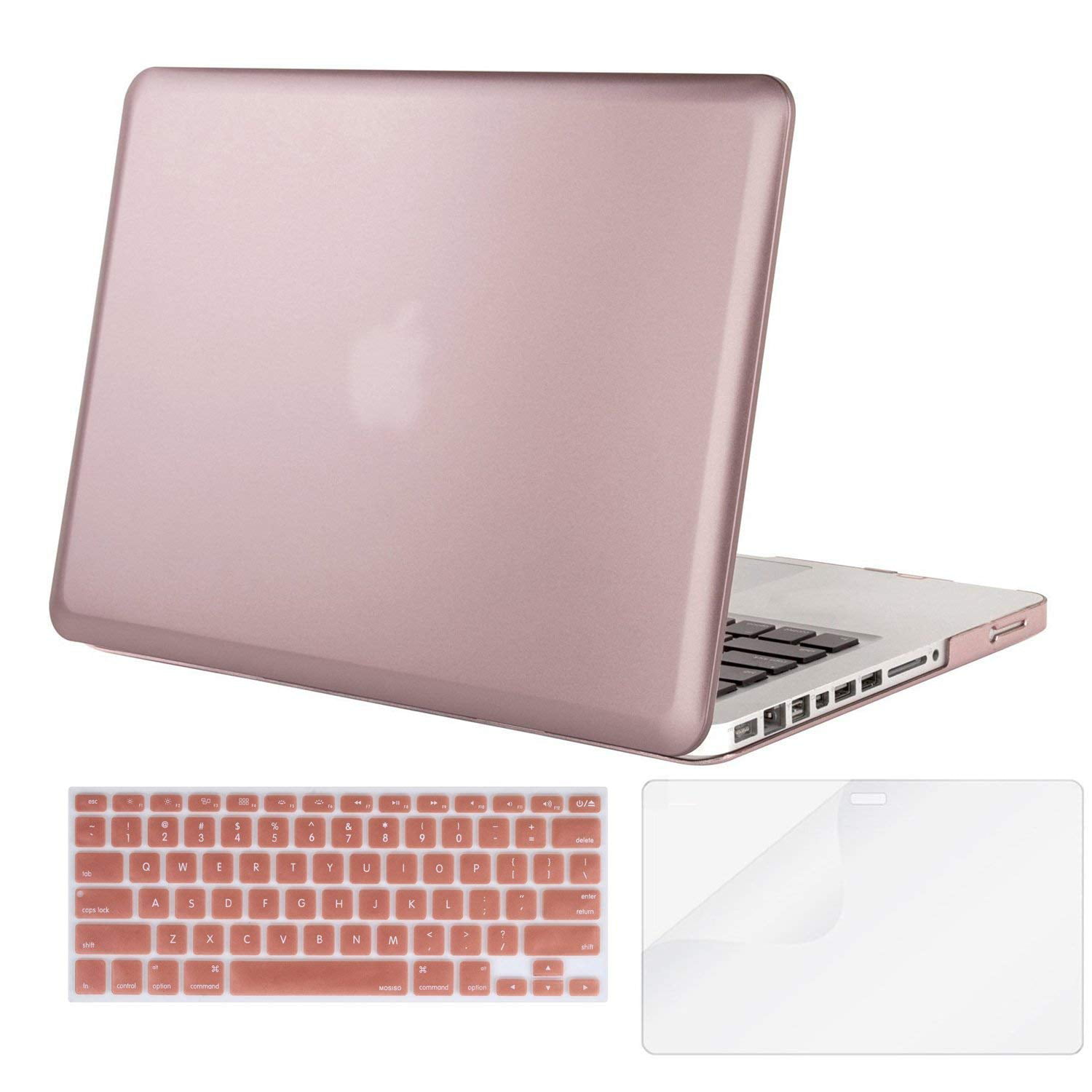 Pink Marble Model: A1278, Version Early 2012/2011/2010/2009/2008 Mosiso Plastic Hard Case Cover Only Compatible Old MacBook Pro 13 Inch with CD-ROM