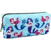 LParkin Cute Mermaid Pencil Case Canvas Pen Bag Pouch Gadget Stationary Case Makeup Cosmetic Bag Kawaii Box