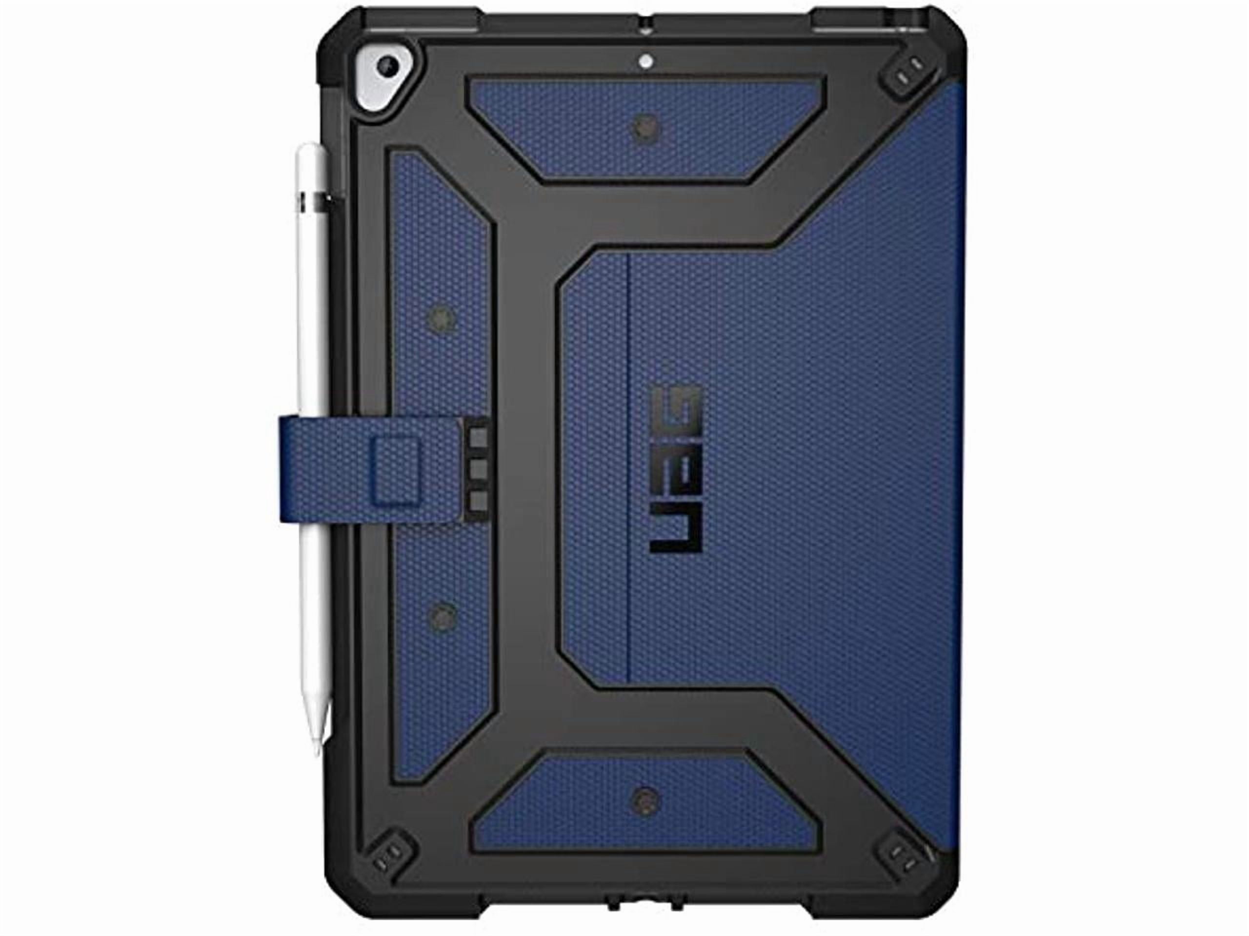 UAG iPad 10.2 Case Blue Cobalt, 9th Generation 2021, 8th Gen 2020, Rugged Heavy Duty Protective Durable Folio Cover & Kick Stand, w/ Pencil Holder, Metropolis Series