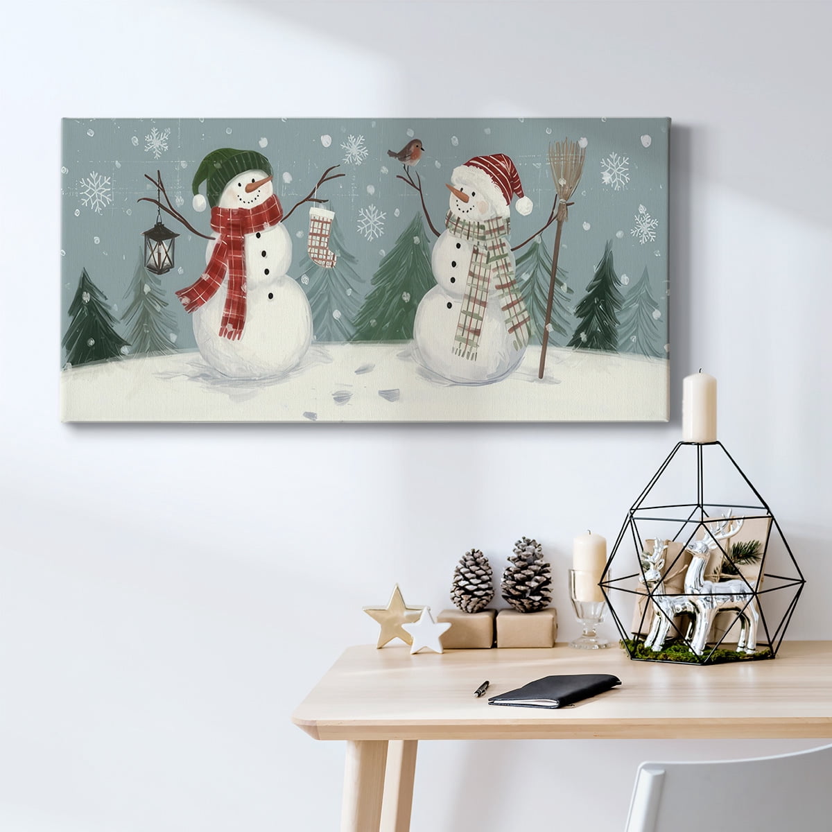 Jolly Snowman Collection D- Gallery Wrapped Canvas