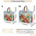 thumbnail image 2 of FORMRS Womens Corduroy Tote Bag Crossbody Shoulder Handbag with Pocket, Orange Floral Tomatoes, 2 of 7