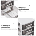 thumbnail image 6 of unbranded 4pcs Desktop Drawer Organizer Multi-Layer Chest Box Small Plastic Office Storage Box Cosmetic Holder, 6 of 8