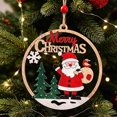 thumbnail image 4 of AOMXGD Christmas Wooden Hollow‑Cut Hanging Pendant, Wooden Ornament for Xmas Tree Wall Indoor Festive Decoration, 4 of 7