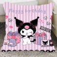 thumbnail image 1 of Funda de almohada Sanrio con dibujos animados, funda de cojín para sofá de anime bidimensional Kuromi Melody, decoración del hogar para habitación femenina, regalo de cumpleaños, 1 of 5