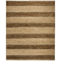 SAFAVIEH Bohemian Kensington Striped Area Rug, Natural/Rust, 8' x 10'