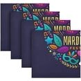 thumbnail image 5 of Coolnut Mardi Gras Cloth Napkins Set of 1, Oversized Washable Reusable Polyester Dinner Table Napkins for Family, Restaurant, Party Decor, 20 x 20 Inch, 5 of 7