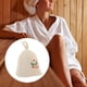 thumbnail image 4 of Sombrero de fieltro de lana textil natural blanco para baño ruso SPA, protección para el cabello Estilo B 5, 4 of 9