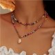 thumbnail image 5 of Jumpingount Collar de perlas de imitación, cadena de cuentas coloridas, bonitos collares encantadores, colgante de concha duradero, joyería de Ropa, zapatos y accesorios Miscelánea, 5 of 6