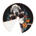 thumbnail image 2 of KLL Flower Horn Skull A Christmas Tree Skirt 30" ,Party Decorations Farmhouse for Christmas Decorations Holiday Party, 2 of 6