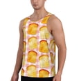 thumbnail image 2 of Lsque Tasty Toasts Pattern Mens Tank Tops Muscle Athletic Quick Dry Sleeveless Workout Fitness T Shirts Beach Tank Top, Loose-fit Sleeveless Shirt for Men-3X-Large, 2 of 7