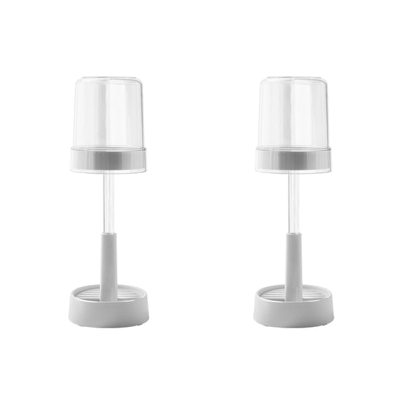 2 Pcs Transparent Large Capacity Couples Toothbrush Cups Set For Home Use