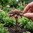 thumbnail image 4 of KGJQ Rustic Metal Flower Garden Stakes, Large Rusted Iron Flower Yard Art, 19.39 Inch Weather-Resistant Outdoor Decoration for Lawns Patio Pathway Farmhouse Ornament, 4 of 6