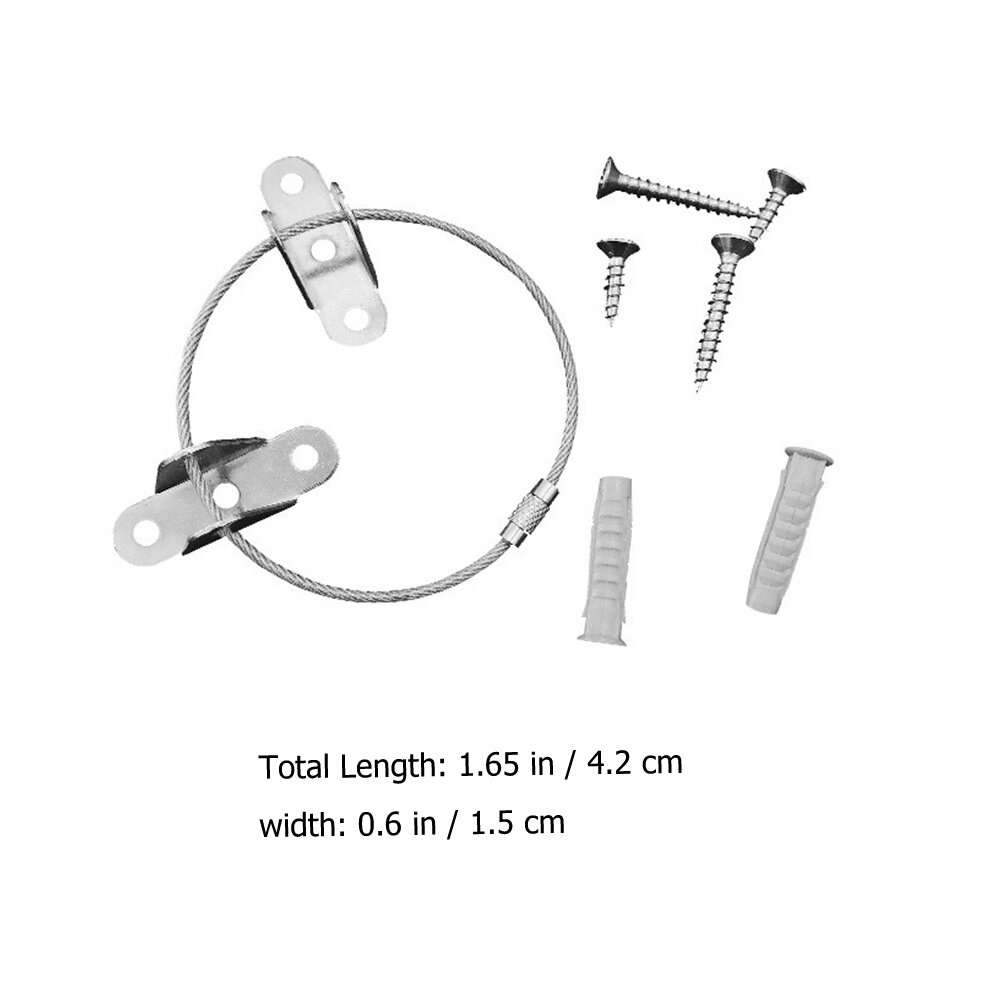 3 Sets Furniture Anchor Stainless Steel Falling Furniture Prevention