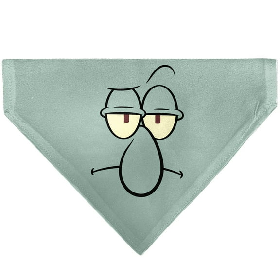 SpongeBob SquarePants Pet Bandana Spongebob Squarepants Squidward Character Close Up Blue Slip On Collar Bandana Only