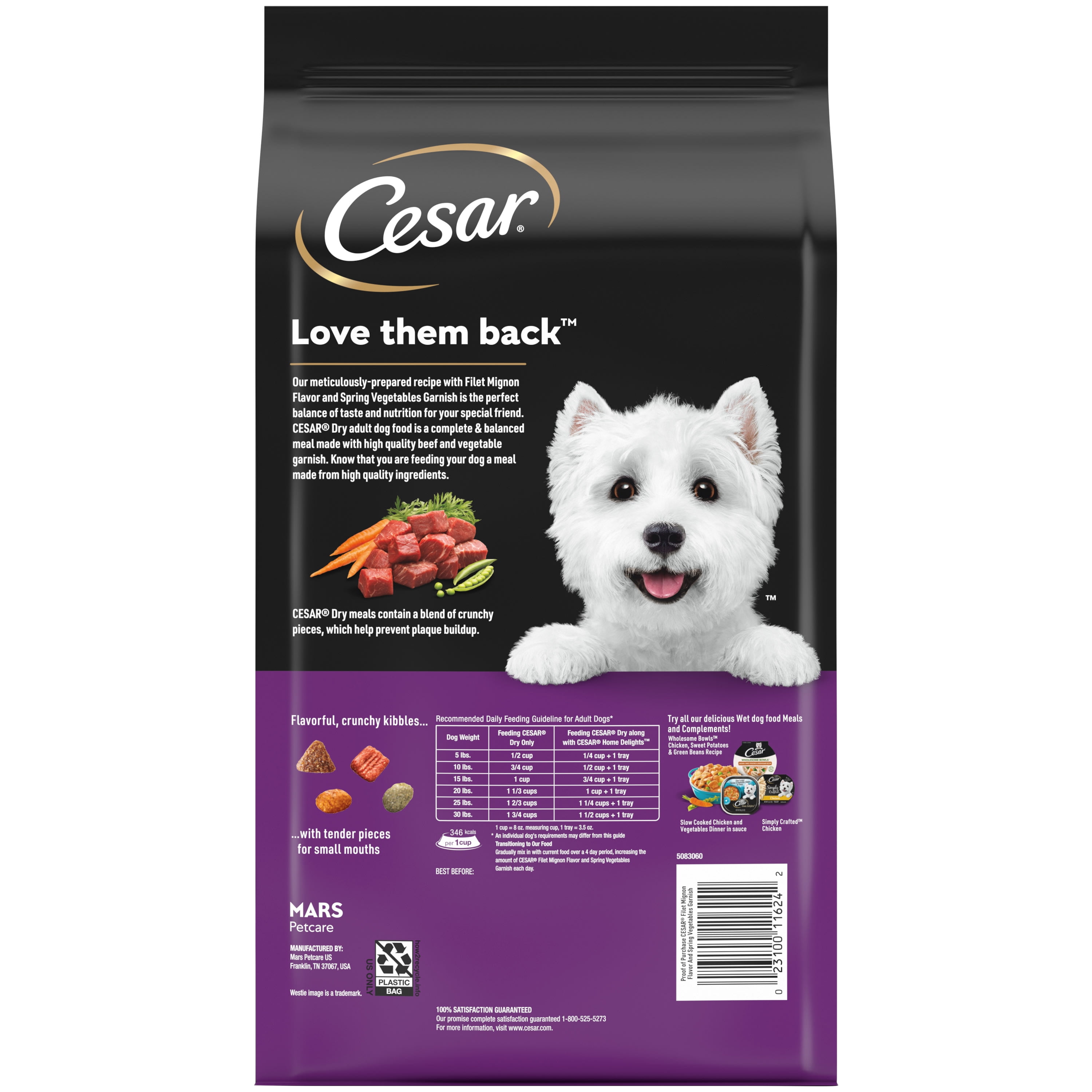 Puppy cesar dog food best sale