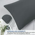 thumbnail image 5 of PiccoCasa Brushed Body Microfiber Zippered Pillowcase Dark Gray 20"x48", 5 of 7