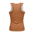 thumbnail image 6 of Workout Tops for Women Ruffle Sleeveless Racerback Crewneck Casual Loose Running Gym Athletic Tee Shirts Loose Fit Yoga Shirt, 6 of 6