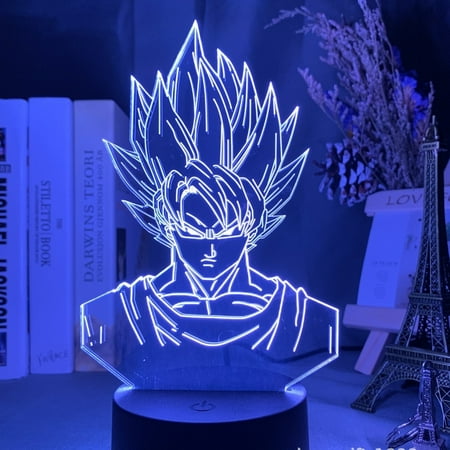 

DRAGON BALL Anime Led Night Light Dropshipping Acrylic 3D Lamp Carrot Kakarot Vegeta Son Gohan Hermit Kids Bedroom Kids Gift