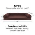 thumbnail image 2 of Furhaven Cama ortopédica para perros grandes con refuerzos extraíbles y funda lavable, para perros de hasta 95 libras - Sofá acolchado - Café, Jumbo/XL, 2 of 5