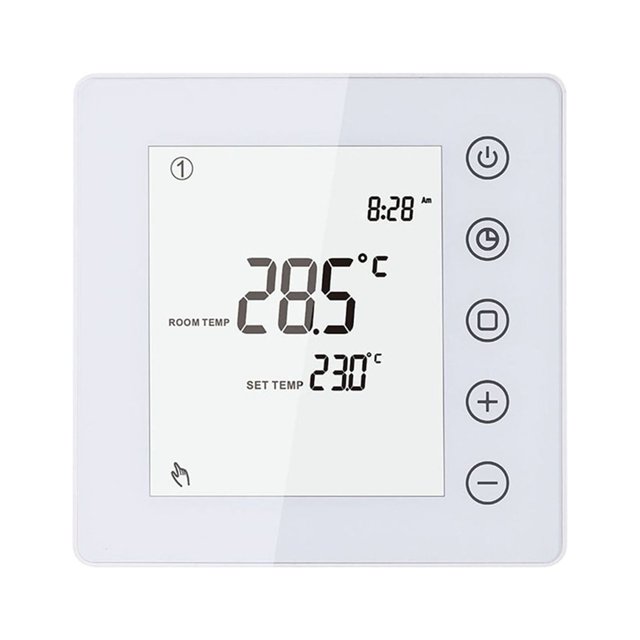Thermostat de Chauffage Électrique 16A Écran Tactile LCD Thermostat de Chauffage Numérique Programmable par Semaine Contrôleur de Température Intelligent Antigel
