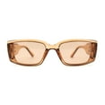 thumbnail image 2 of Womens Art Deco Mod Rectangular Sunglasses Beige, 2 of 4