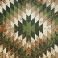 thumbnail image 6 of Emma + Oliver 2x7 Distressed Southwestern Diamond Motif Plush Pile Olefin Accent Rug in Green, Beige, Brown and Black - Jute Backing, 6 of 6